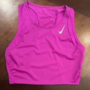 Nike Fuchsia Cropped Dry Fit Tank